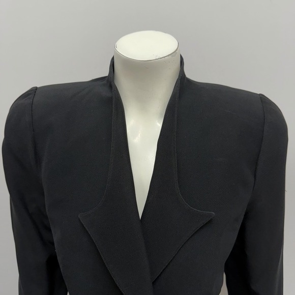 Vintage Thierry Mugler Jacket Black Peplum Size 44 6 - Picture 4 of 5